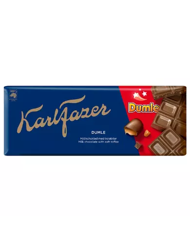 Karl Fazer шоколад молочный с кусочками ириса, 180 г