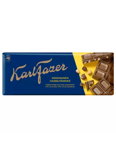 Karl Fazer темный шоколад с цельным фундуком, 200 г